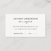 美容師櫛とハサミアポイントメント 予約カード (裏面)