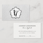 美容師櫛とハサミアポイントメント 予約カード (正面/裏面)