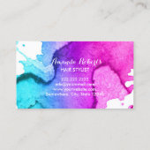 美容師水彩熱帯美しいサロン 名刺 (裏面)