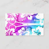 美容師水彩熱帯美しいサロン 名刺 (正面)