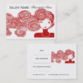 美容師波ヘアファンタジー 予約カード (正面/裏面)