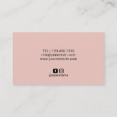 美容師流れ鋏赤面ピンクサロン 名刺 (裏面)