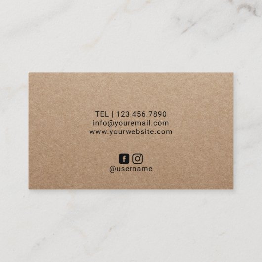 美容師流用はさみ素朴クラフトサロン 名刺 (裏面)