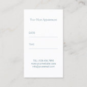 美容師海軍及び金ゴールドの王冠のアポイントメントは切ります 予約カード (裏面)