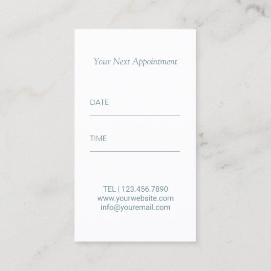 美容師海軍及び金ゴールドの王冠のアポイントメントは切ります 予約カード (裏面)