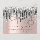 美容師爪、 ネイルスタイリストシルバーグレーバラドリップ チラシ (正面)