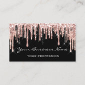 美容師爪、 ネイルメイクアップまつげバラブラック 名刺 (正面)