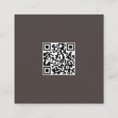 美容師爪、 ネイルメイクアップまつ毛QRコード スクエア名刺 (裏面)