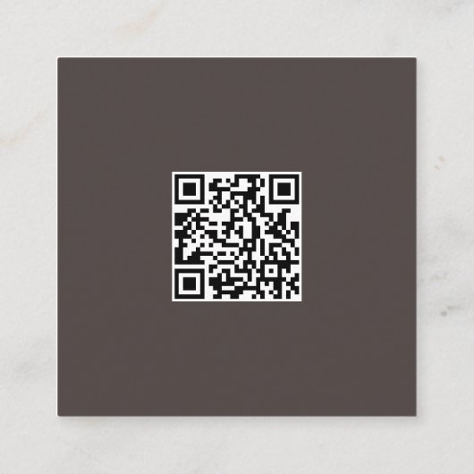 美容師爪、 ネイルメイクアップまつ毛QRコード スクエア名刺 (裏面)