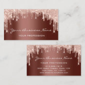 美容師爪、 ネイルメイクアップブラウンバラドリップ 名刺 (正面/裏面)