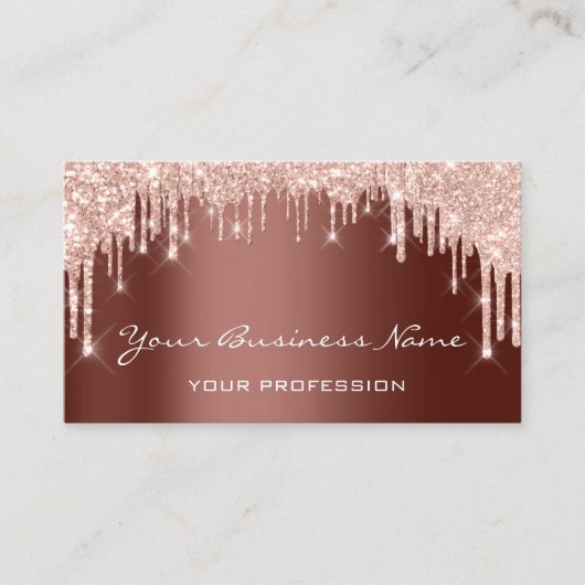 美容師爪、 ネイルメイクアップブラウンバラドリップ 名刺 (正面)