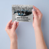 美容師爪、 ネイルラッシュシルバーVIPブラックドリップ チラシ (手)