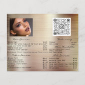 美容師爪、 ネイル価格表バララッシュブローメイクアップ チラシ (裏面)