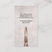 美容師王室のクラウン&シザーヴィンテージサロン 名刺 (裏面)