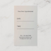 美容師王室のシザー美しいサロン銀 予約カード (裏面)