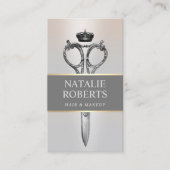 美容師王室のシザー美しいサロン銀 予約カード (正面)