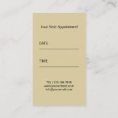 美容師王室の金ゴールドシザー美しいサロンブラック 予約カード (裏面)