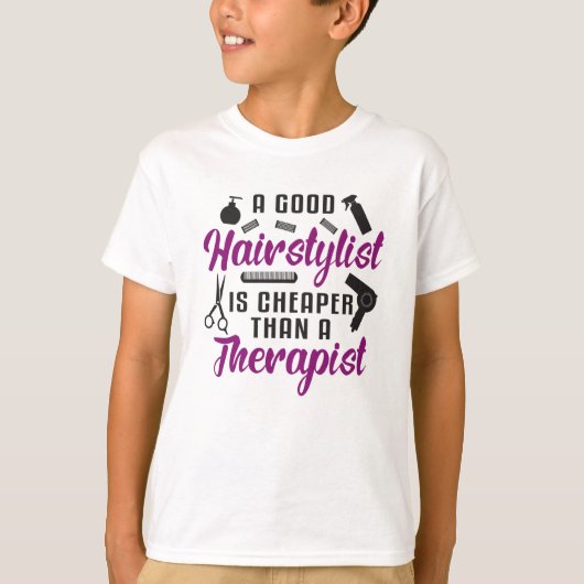 美容師理容師はさみセラピーギフトアイディア Tシャツ (正面)