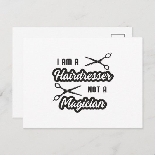 美容師理容師はさみ美容師ギフトアイディア ポストカード (正面/裏面)