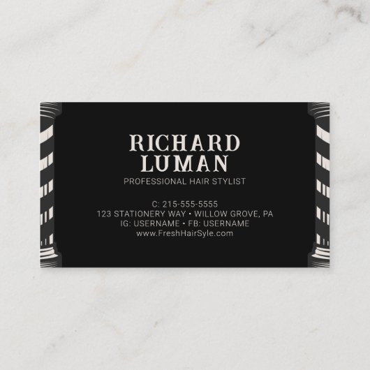 美容師理容師カスタム 名刺 (裏面)