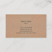 美容師理容師ショップブラックシザー理容師ポール 名刺 (裏面)