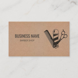 美容師理容師ショップブラックシザー理容師ポール 名刺