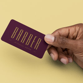 美容師理容師ショップブルゴーニュ&金ゴールド 名刺