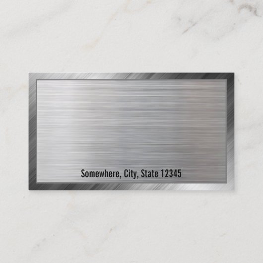 美容師理容師ショッププロフェッショナルメタルフレーム ロイヤリティカード (裏面)