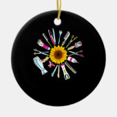 美容師理容師ツールフローラ セラミックオーナメント (正面)