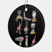 美容師理容師ツールフローラ セラミックオーナメント (左)