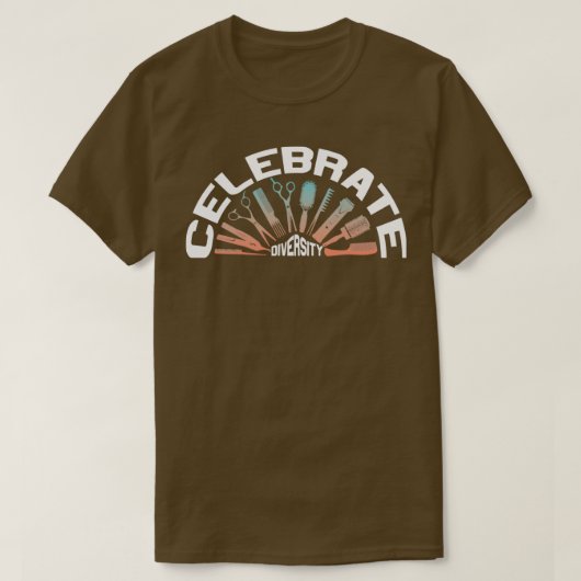 美容師理容師ヘアカット髪シザースタイリストS Tシャツ (デザイン正面)