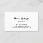 美容師理容師ポールタイポグラフィ美容師 名刺 (裏面)