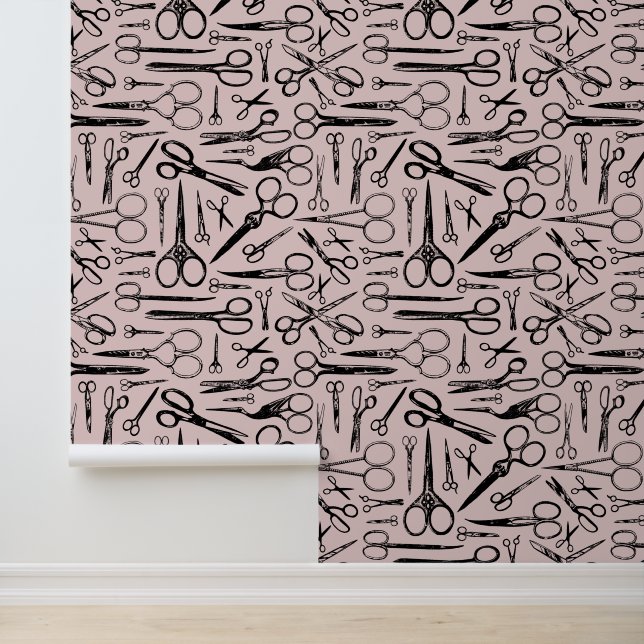 美容師理容師ヴィンテージシザーパターンピンク 壁紙 (アプリケーション)