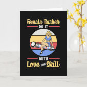 美容師理容師美容師女性ラブギフト カード (黄色い花)