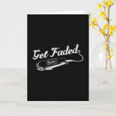 美容師理容師，色あせた美容師の贈り物を受け取る カード (黄色い花)