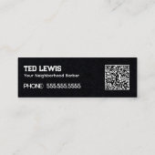 美容師理容師QR スキニー名刺 (裏面)