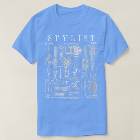 美容師理容整髪用サロンビンタグ Tシャツ (デザイン正面)