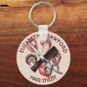 美容師理髪剤又は美しいサロン キーホルダー (正面)