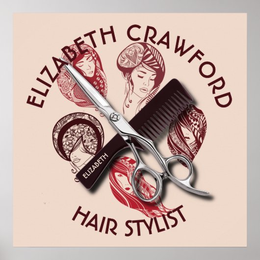 美容師理髪剤又は美しいサロン ポスター (正面)