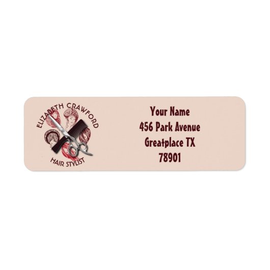 美容師理髪剤又は美しいサロン ラベル (正面)