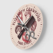 美容師理髪剤又は美しいサロン ラージ壁時計 (傾斜)