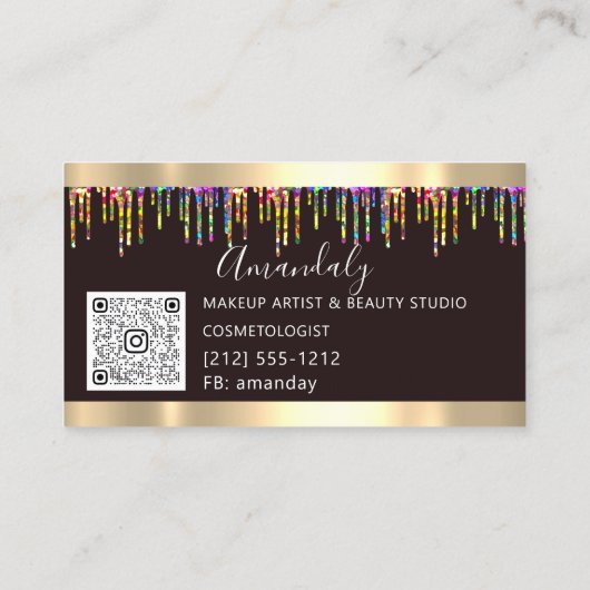 美容師理髪用自筆型点滴はさみQR 名刺 (裏面)