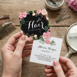 美容師理髪用鋏フローラ包装 スクエア名刺