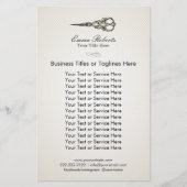 美容師用アンティークハサミ ヴィンテージヘアサロン チラシ (正面)