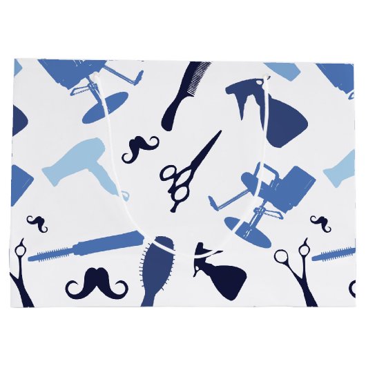 美容師用具の軽い音 ラージペーパーバッグ (裏面)