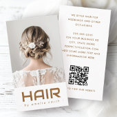 美容師白写真 名刺