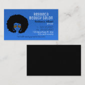 美容師美しいガールサロンブルー 名刺 (正面/裏面)
