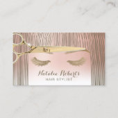 美容師美しいガールバラ金ゴールドパステルサロン 名刺 (正面)