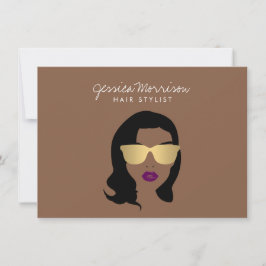 美容師美しいガールブラウンギフト証明書