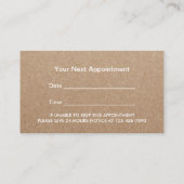 美容師美しいガール素朴サロンアポイントメント 予約カード (裏面)